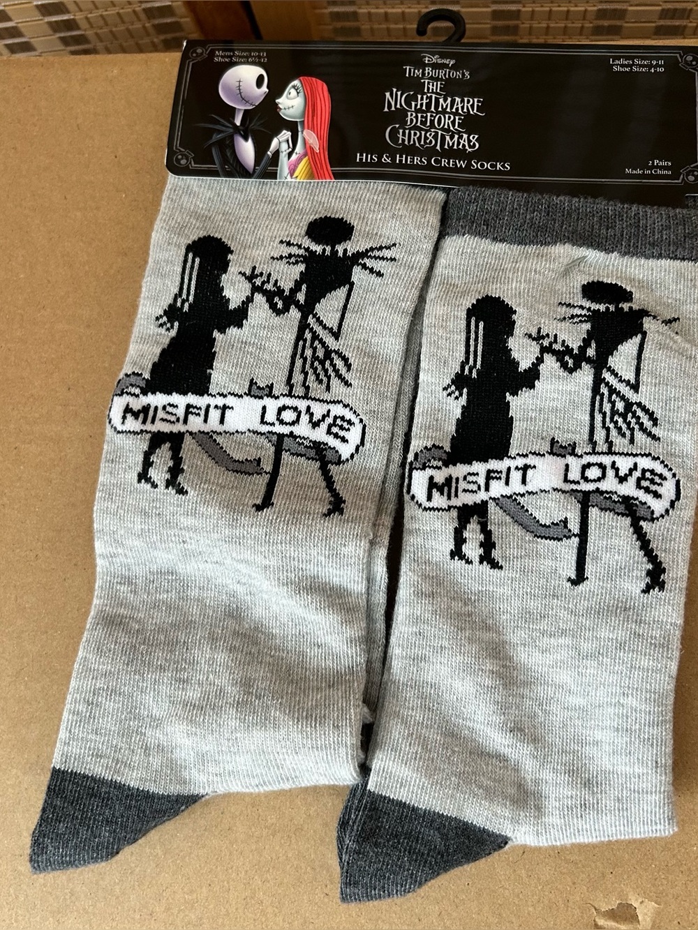 The Nightmare Before Christmas Socks His/Hers Set New